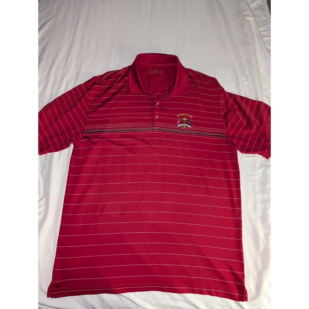 Nike Golf Mens‎ XL Red Ryder Cup Valhalla USA Short Sleeve Team Polo Shirt
